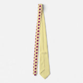 Paarse Violet Flowers Mode Boter Geel Trendy Stropdas (Achterkant)