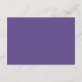 Paarse Violet Flowers Weddenschap Details Ontvangs Informatiekaartje (Achterkant)