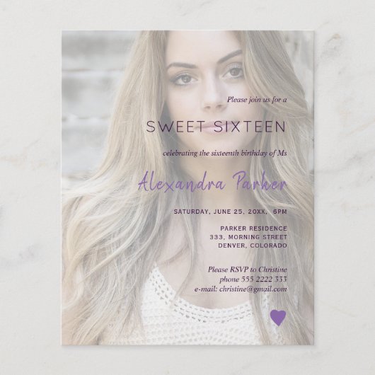 Paarse violet foto, zestien keer zo mooi (Voorkant)