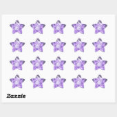 Paarse, Violet Gem Ster Sticker (Vel)