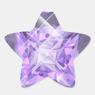 Paarse, Violet Gem Ster Sticker
