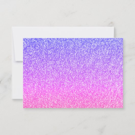 Paarse Violet Glitter ChicDress Sweet 16 Verjaarda Save The Date (Achterkant)