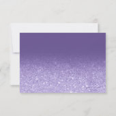 Paarse violet glitter ombre is mijn bruidsmeisje kaart (Achterkant)
