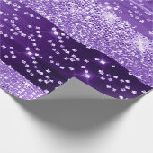 PAARSE VIOLET GLITTER SWEET 16E BRIDAL-lijnen Cadeaupapier (Hoek)