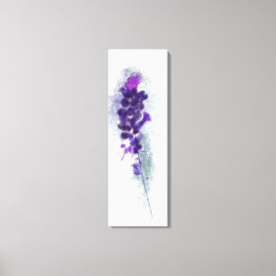 Paarse Violet Lavander Flowers schilderen Canvas Afdruk