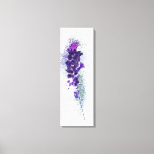 Paarse Violet Lavander Flowers schilderen Canvas Afdruk (Voorkant)