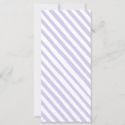 Paarse violet lavendel bloemenbruiloft menukaarten (Achterkant)