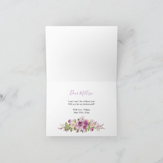 Paarse Violet Lila, je wordt mijn bruidsmeisje Kaa (Binnen)