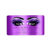 Paarse Violet make-up wimpers stijlvolle schoonhei Etiket (Voorkant)