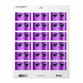 Paarse Violet make-up wimpers stijlvolle schoonhei Etiket (Full Sheet)