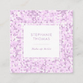 Paarse Violet Mozaïek patroon vierkant visitekaart Vierkante Visitekaartje (Voorkant)