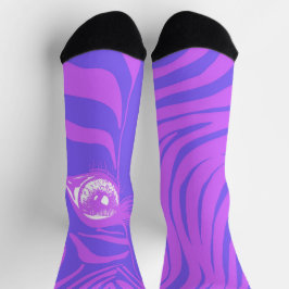 Paarse Violet Ongematchte Zebra Soks Sokken