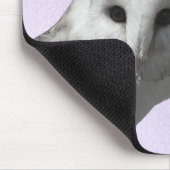 Paarse Violet Owl Flower Crown Glitter personalise Muismat (Hoek)