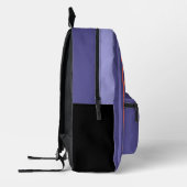 Paarse Violet Perzik Sinaasappel afgeronde lijnen Bedrukte Rugzak (Links)