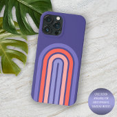 Paarse Violet Perzik Sinaasappel afgeronde lijnen  Case-Mate iPhone Case
