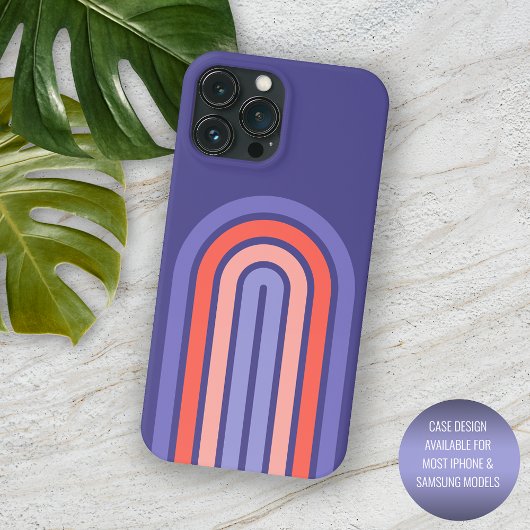 Paarse Violet Perzik Sinaasappel afgeronde lijnen  Case-Mate iPhone Case