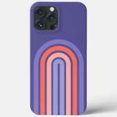 Paarse Violet Perzik Sinaasappel afgeronde lijnen  Case-Mate iPhone Case (Achterkant)