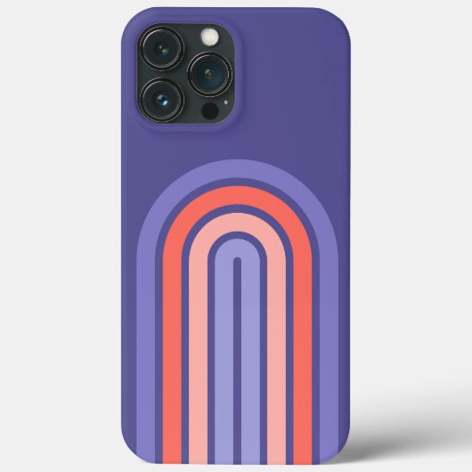 Paarse Violet Perzik Sinaasappel afgeronde lijnen Case-Mate iPhone Case (Achterkant)