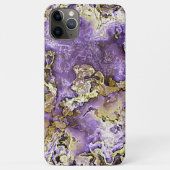 Paarse Violet Roze Gouden Mineralen Agaat Kunstpat Case-Mate iPhone Case (Achterkant)