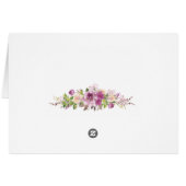 Paarse Violet Sering Bloemige Bedankkaart (Achterkant Horizontaal)