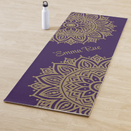 Paarse Violet & Tan Mandala Yogamat