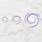Paarse violet wit swirl tie dye party confetti (Achterkanten)