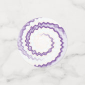 Paarse violet wit swirl tie dye party confetti (Kleine voorkant)