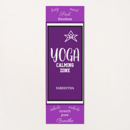 Paarse Violet Witte Naam Yogamat