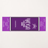 Paarse Violet Witte Naam Yogamat (Voorkant (horizontaal))