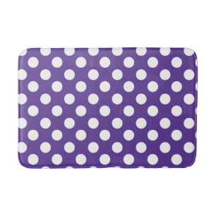 Paarse Violet & Witte Stippen Badmat