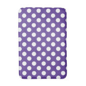 Paarse Violet & Witte Stippen Badmat (Voorkant Verticaal)