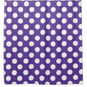Paarse Violet & Witte Stippen Douchegordijn (Voorkant)