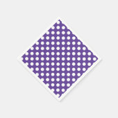 Paarse Violet & Witte Stippen Verjaardagsfeestje Servet (Hoek)