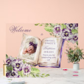 Paarse Violets Artsen Foto Uniek Baptisme Acryl Bord (Huwelijk)