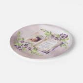 Paarse Violets Artsen Foto Uniek Baptisme Papieren Bordje (Gekanteld)