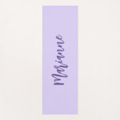 Paarse violette aangepaste naam script yogamat (Voorkant)