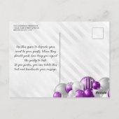 Paarse Violette Ballon Glitter 90e Verjaardag Briefkaart (Achterkant)