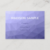 Paarse violette blauwe mesh ombre patroon Monogram Visitekaartje (Achterkant)