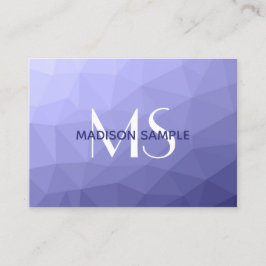 Paarse violette blauwe mesh ombre patroon Monogram Visitekaartje