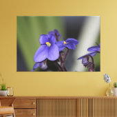 Paarse violette bloem bloeit canvas afdruk (Insitu (Woonkamer))