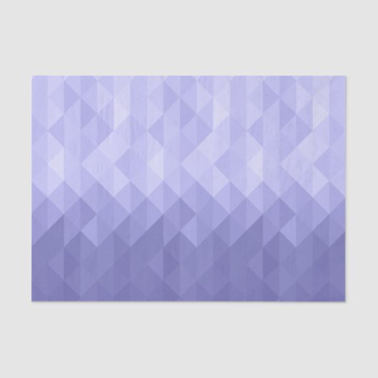 Paarse violette driehoek geometrische vierkanten tissuepapier (Voorkant)