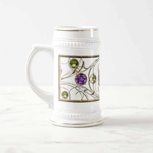 Paarse, Violette Edelsteen Bierpul (Links)