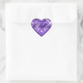 Paarse, Violette Edelsteen Hart Sticker (Tas)