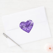 Paarse, Violette Edelsteen Hart Sticker (Envelop)