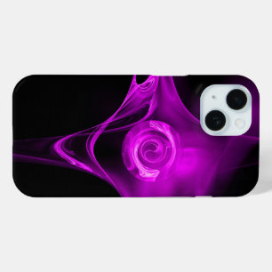 PAARSE VIOLETTE FRACTALE ROOS iPhone 15 CASE