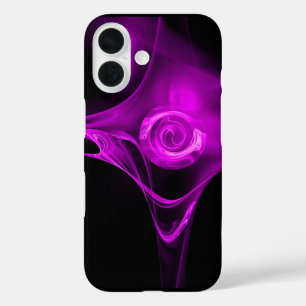 PAARSE VIOLETTE FRACTALE ROOS iPhone 16 HOESJE