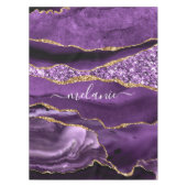 Paarse Violette Gouden Glitter Tafelkleed Aangepas (Voorkant)