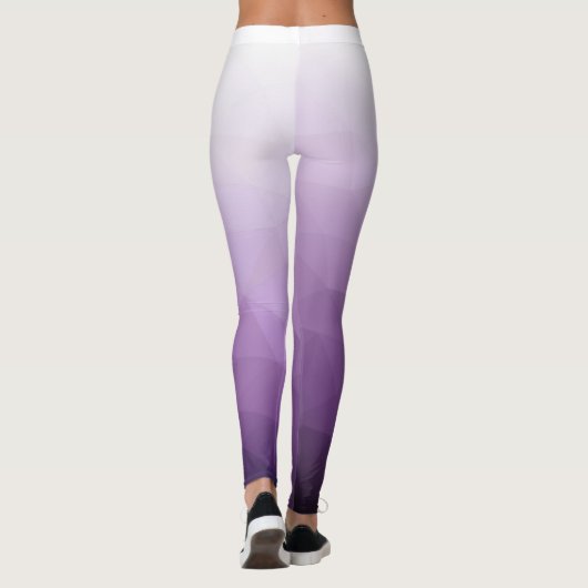 Paarse violette gradiënt geometrie mesh patroonnaa leggings (Achterkant)