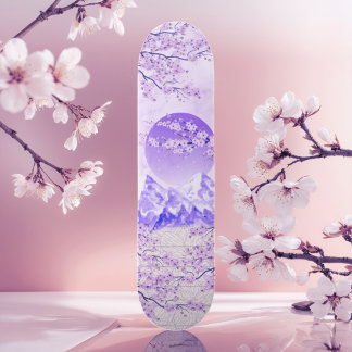 Paarse Violette Japans Aziatische Cherry Blossom M Persoonlijk Skateboard