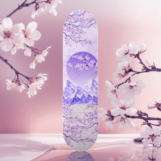 Paarse Violette Japans Aziatische Cherry Blossom M Persoonlijk Skateboard